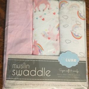 Muslin swaddle 3 pk.